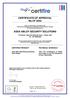 CERTIFICATE OF APPROVAL No CF 5542 ASSA ABLOY SECURITY SOLUTIONS