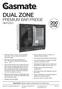 DUAL ZONE PREMIUM BAR FRIDGE GMF200G. Important: Retain these instructions for future use