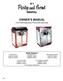 OWNER S MANUAL FOR PROFESSIONAL POPCORN MACHINE