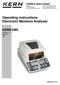 Operating instructions Electronic Moisture Analyser