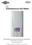 Electronically controlled instantaneous water heater. DSX: : C models. Instructions for the user