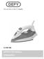 SI 2900 WB INSTRUCTION MANUAL STEAM IRON. Page 1