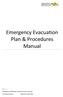 Emergency Evacuation Plan & Procedures Manual