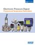Electronic Pressure Digest. Pressure and Temperature Transmitters