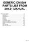 GENERIC DN55## PARTS LIST FROM MANUAL