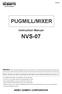PUGMILL/MIXER. Instruction Manual NVS-07