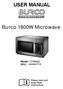 USER MANUAL. Burco 1800W Microwave. Model: CTMW02