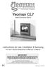 Yeoman CL7. Inset Convector Stove. Instructions for Use, Installation & Servicing. For use in GB & IE (Great Britain & Republic of Ireland).