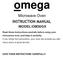omega MODEL:OM30GX SAVE THESE INSTRUCTIONS CAREFULLY
