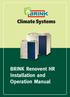 BRINK Renovent HR Installation and Operation Manual