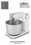 space-saving stand mixer Instruction Booklet Model KM1390