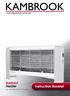 Radiant Heater. For KRH200/KRH240 Models. Instruction Booklet