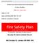 Fire Safety Plan (Single-Stage Fire Alarm System)