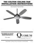 THE COLTON CEILING FAN INSTALLATION INSTRUCTIONS