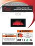 CERTIFIED UNDER CANADIAN AND AMERICAN NATIONAL STANDARDS: ETL CHFP-50A ELECTRIC FIREPLACE ! WARNING