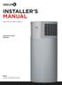INSTALLER'S MANUAL. Heat Pump Water Heaters. Installation Details Warranty. Model Thermann X Hybrid Heat Pump 220 Thermann X Hybrid Heat Pump 300