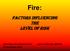 Fire: Factors Influencing the Level of Risk