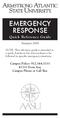 EMERGENCY RESPONSE. Quick Reference Guide. Summer Campus Police: From Any Campus Phone or Call Box