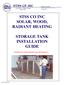 STSS CO INC SOLAR, WOOD, RADIANT HEATING STORAGE TANK INSTALLATION GUIDE