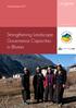 Workshop Report Strengthening Landscape Governance Capacities in Bhutan
