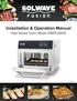 Installation & Operation Manual. High Speed Oven: Model #180FUSION
