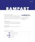 RAMPART TABLE OF CONTENTS RECAP OF PREVIOUS QUARTER. WELCOME NEW MEMBERS Cell Plus II Inc Digital Watchdog