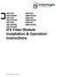 IFS Fiber Module Installation & Operation Instructions