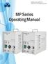 register your product at a2zozone.com/pages/warranty MP Series Operating Manual