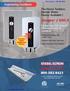 Tempra TM / DHC-E Simply the Best. Engineering Excellence. The Finest Tankless Electric Water Heater Available!