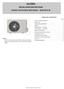 DLCSRA. INSTALLATION INSTRUCTIONS Outdoor Unit Ductless Split System Sizes 09 to 36 TABLE OF CONTENTS