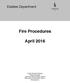 Fire Procedures. April 2016