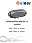 Calaer Marine add-on kit manual. 2kW Calaer air heater 4kW Calaer air heater