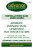ADVANCE STAINLESS STEEL UNVENTED HOT WATER SYSTEMS