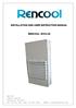 INSTALLATION AND USER INSTRUCTION MANUAL RENCOOL ECK4-48