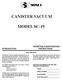 CANISTER VACUUM MODEL SC-19