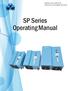 register your product at a2zozone.com/pages/warranty SP Series Operating Manual