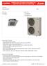 SUBMITTAL DATA: PLA-A36EA7 & PUZ-A36NKA7(-BS) 36,000 BTU/H CEILING-CASSETTE HEAT PUMP SYSTEM. Job Name: System Reference: Outdoor Unit: PUZ-A36NKA7