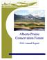 Alberta Prairie Conservation Forum Annual Report