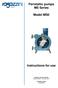 Peristaltic pumps MS Series. Model MS0. Instructions for use. Original version in Italian Second edition - February Document code LM30EN002
