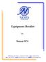 Equipment Booklet. Sousou SPA. for
