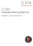 CI381. Integrated Washing Machine. Installation, use and maintenance.