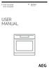 BSE792320M BSK792320M. User Manual Steam oven USER MANUAL