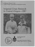 Irrigated Crops Research in Central Oregon 1987