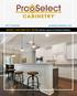 2017 CATALOG proselectcabinetry.com. BEAUTIFY YOUR HOME FOR A LIFETIME with the experts at ProSelect Cabinetry