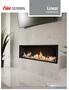 Linear. Fireplace Series. L3 Fireplace with Long Beach Driftwood, Fluted Black liner, and 1 Powder Coated trim.