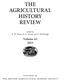 THE AGRICULTURAL HISTORY REVIEW