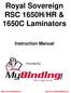 Royal Sovereign RSC 1650H/HR & 1650C Laminators