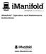 imanifold Operation and Maintenance Instructions