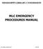 MISSISSIPPI LIBRARY COMMISSION MLC EMERGENCY PROCEDURES MANUAL