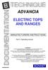 ELECTRIC TOPS AND RANGES